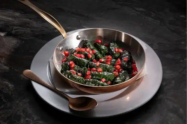 stuffed-vine-leaves-lamb-rice